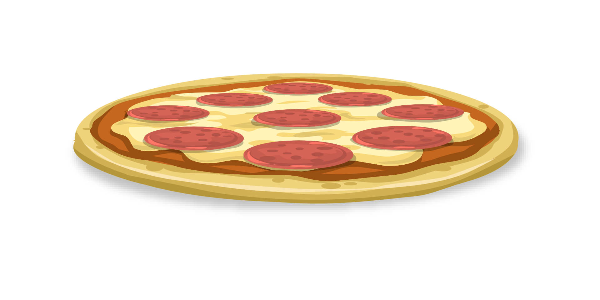 clip art of a pepperoni pizza