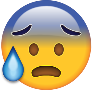 worried sweatdrop emoji