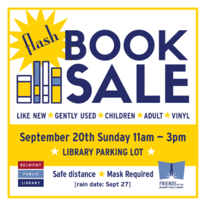 Friends Flash Book Sale September 20 11 am to 3 pm